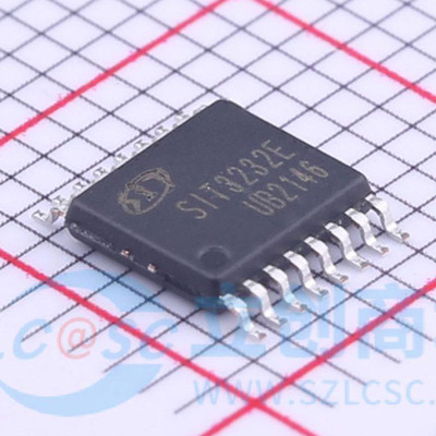 原装正品 SIT3232EEUE TSSOP-16 3.3V/5V 双通道RS232收发器芯片