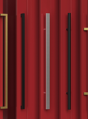 简约加厚不锈钢玻璃门拉手对装实木门大门拉手高端酒店门把手黑色