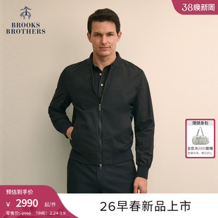 Brooks Brothers/布克兄弟男士26春夏新品纯色棒球夹克外套