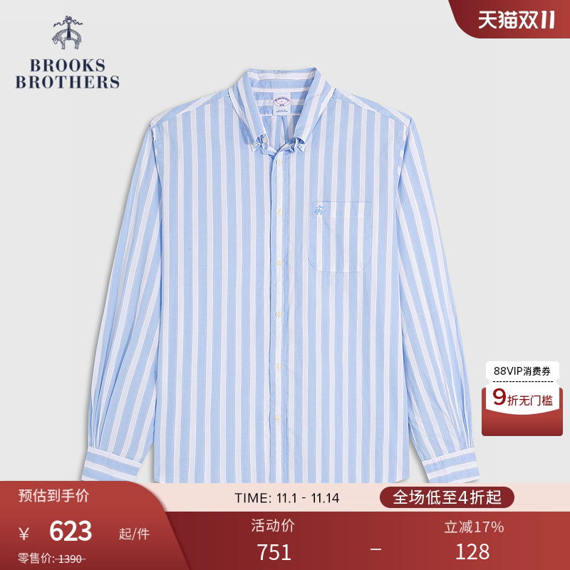 布克兄弟25男士纯棉休闲衬衫