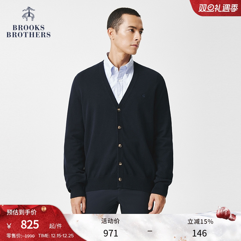 布克兄弟男士针织开衫毛衣