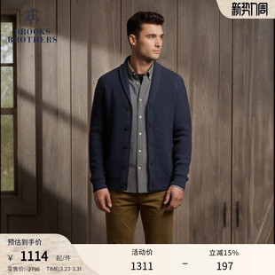 纯色青果领老钱针织开衫 Brooks 25秋冬新品 布克兄弟男士 Brothers