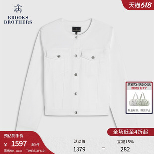 Brooks Brothers/布克兄弟女士26春夏新品圆领短款夹克