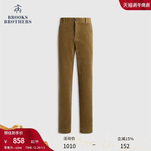 Brooks Brothers/布克兄弟男士25秋冬新品纯色灯芯绒美式长裤
