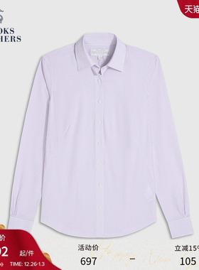 [易打理]Brooks Brothers/布克兄弟女士秋季款竖条纹气质百搭衬衫