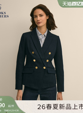 Brooks Brothers/布克兄弟女士26春夏新品双排金属纽扣西装外套