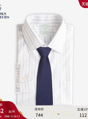 [易打理]Brooks Brothers/布克兄弟男士25春夏牛津纺竖条纹衬衫
