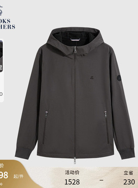 Brooks Brothers/布克兄弟男士春夏季款连帽休闲薄绒夹克外套
