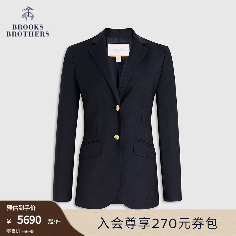 布克兄弟25女士绵羊毛西装外套