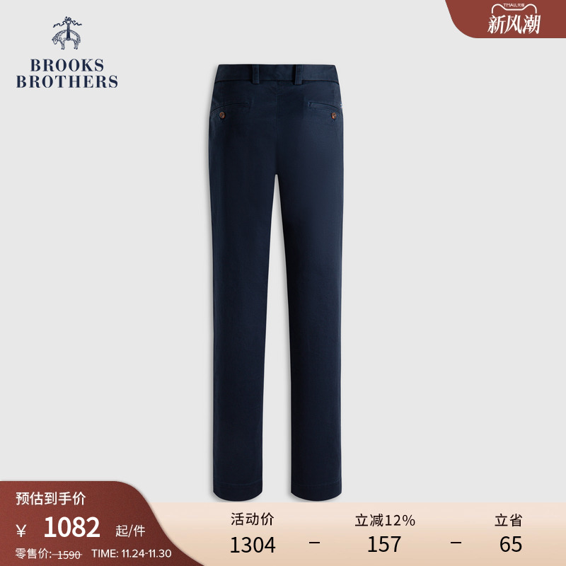 布克兄弟25男士斜纹布长裤