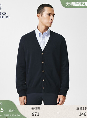 [100%棉]Brooks Brothers/布克兄弟男士休闲简约款薄外套针织开衫