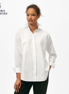 Brooks Brothers/布克兄弟女士25春夏新款supima棉纯色优雅衬衫