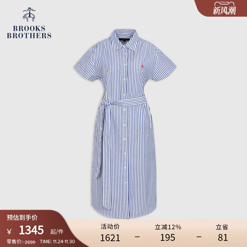 布克兄弟25女士衬衫连衣裙