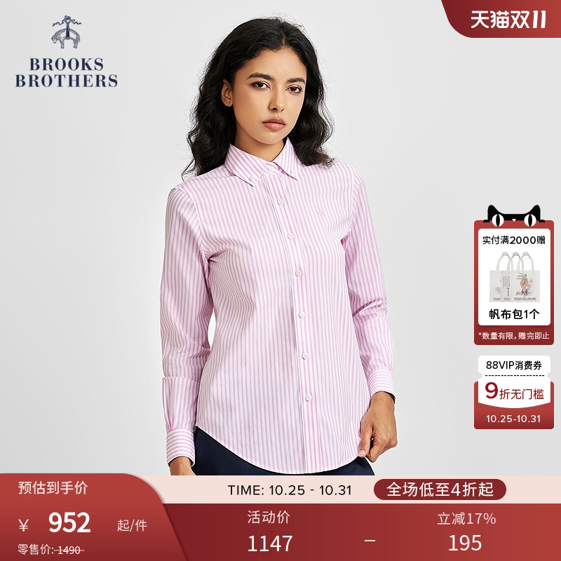 长袖衬衫布克兄弟女士通勤