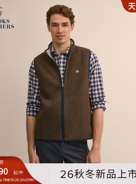Brooks Brothers/布克兄弟26秋季新款男士立领菱格绗缝针织马甲