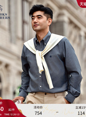 [100%棉]Brooks Brothers/布克兄弟男士25秋冬新款纽扣领长袖衬衫