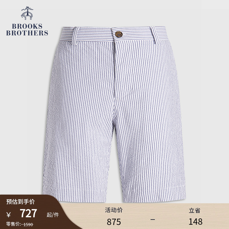 布克兄弟25男士泡泡纱短裤