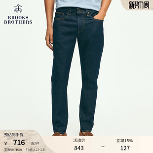 牛仔裤 Brooks 秋冬复古皮标美式 布克兄弟男士 Brothers