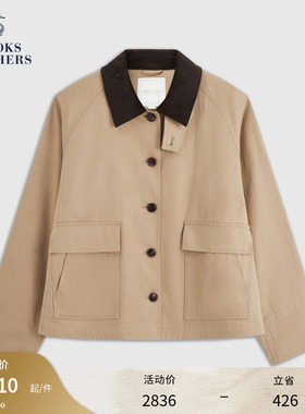 Brooks Brothers/布克兄弟女士26春夏新品拼接领口短款工装夹克