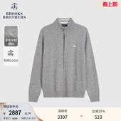25秋冬新品 布克兄弟男士 羊毛羊绒纯色拉链外套 Brothers Brooks