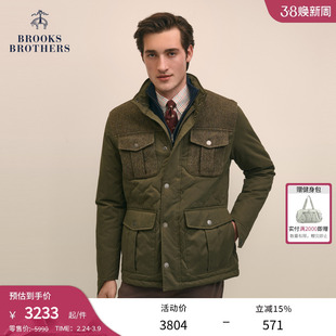 Brooks Brothers/布克兄弟男士25秋冬新品四口袋巴恩风拼接外套