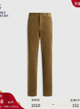 Brooks Brothers/布克兄弟男士25秋冬新品纯色灯芯绒美式长裤
