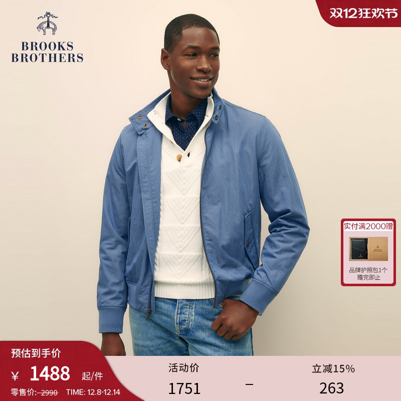 布克兄弟男士25纯棉哈灵顿夹克
