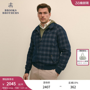 Brooks Brothers/布克兄弟男士25秋冬新品灯芯绒美式格纹夹克外套