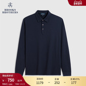 Brothers 布克兄弟男士 25秋冬新刺绣logo三粒扣长袖 Brooks polo衫