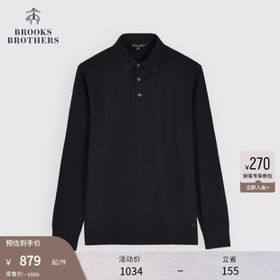 春夏款 Brothers 布克兄弟男士 polo衫 棉休闲长袖 珠地网眼 Brooks