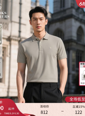 Brooks Brothers/布克兄弟男士26夏新品纯色三粒扣简约休闲polo衫