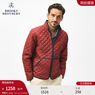 冬新款 布克兄弟男士 菱格绗缝刺绣logo棉服外套 Brothers Brooks
