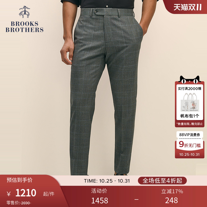 布克兄弟25男士绵羊毛西裤