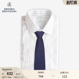 布克兄弟男士 Brothers Brooks 春夏牛津纺竖条纹衬衫 易打理