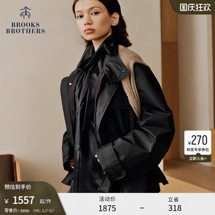 布克兄弟女士冬新工裝 風口袋駝絨駝毛高領棉服 Brothers Brooks