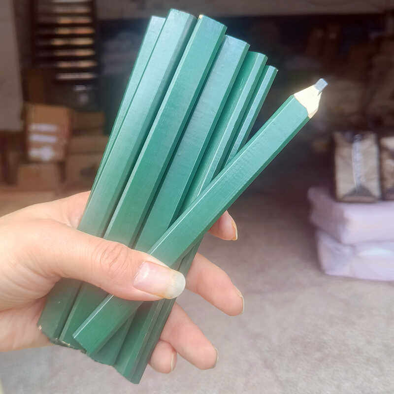 外贸木工铅笔专用大八角笔划线工地专用铅笔耐用硬芯黑色木工笔