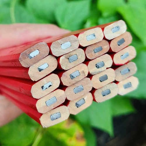八角木工铅笔木匠铅笔专用工地高硬度方形划线粗芯黑色芯加粗耐用