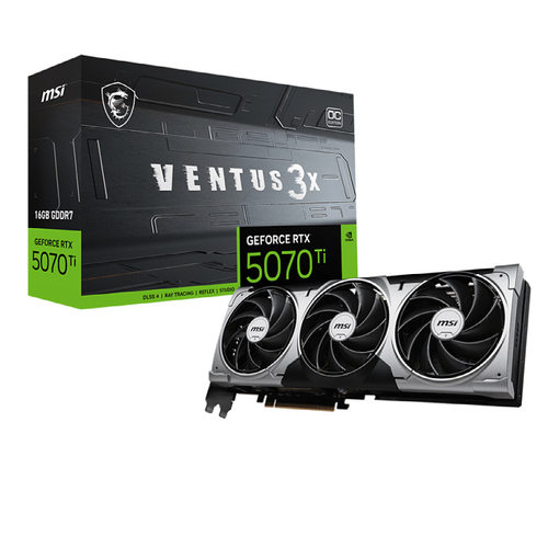 MSI 万图师GeForce RTX5070Ti 16G VENTUS 3X OC电竞游戏显卡