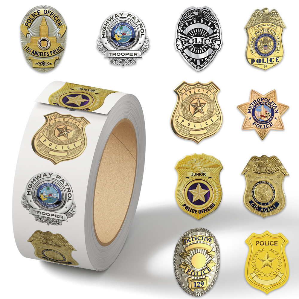 徽章卷卷贴纸创意帽徽标签装饰贴