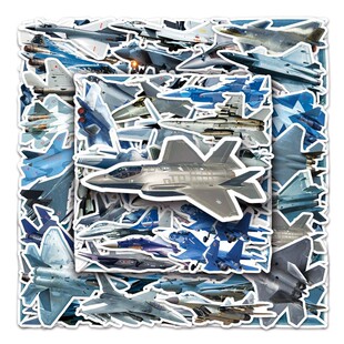 50张军事武器装 饰防水贴画 备战斗机贴纸飞机行李箱收纳盒拉杆箱装