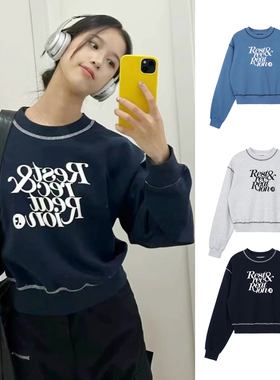 韩国潮Rest套头卫衣RR宽松休闲2026春夏小个子外套andrecreation