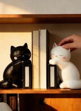 简约现代树脂猫咪收纳摆件套组