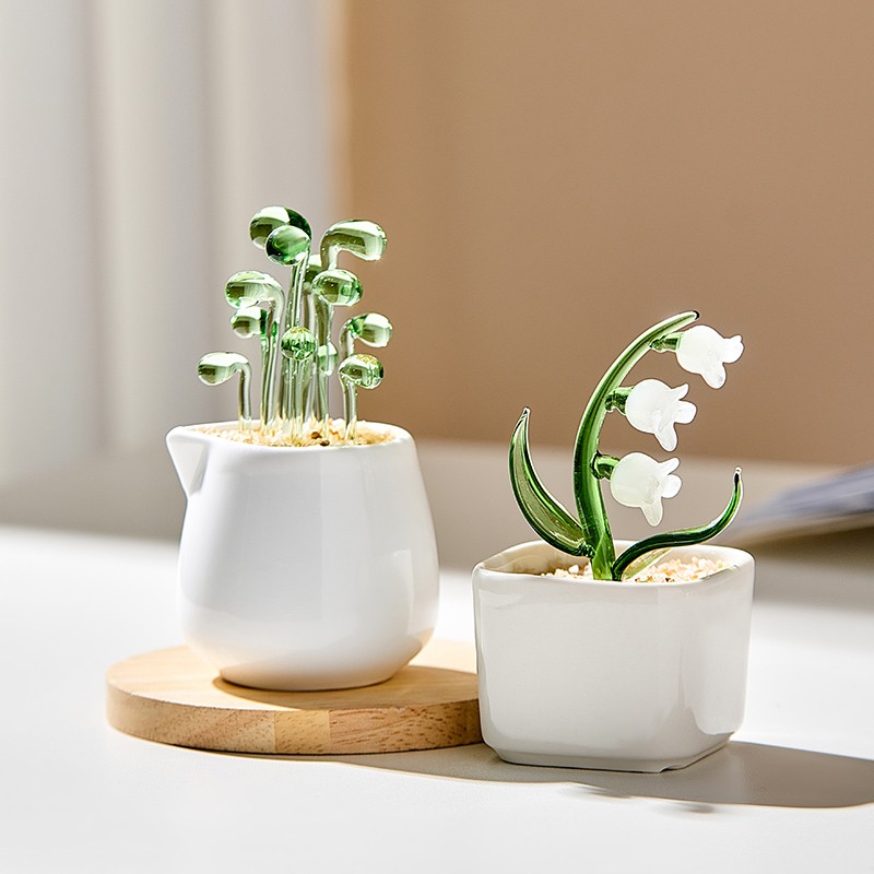 意式极简陶瓷花卉桌面摆件
