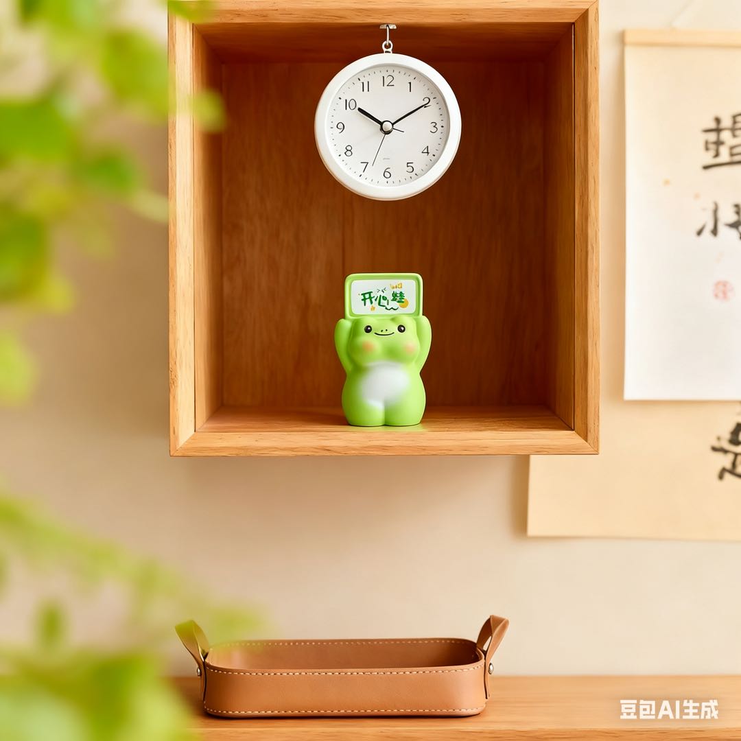 原创可爱青蛙树脂桌面摆件