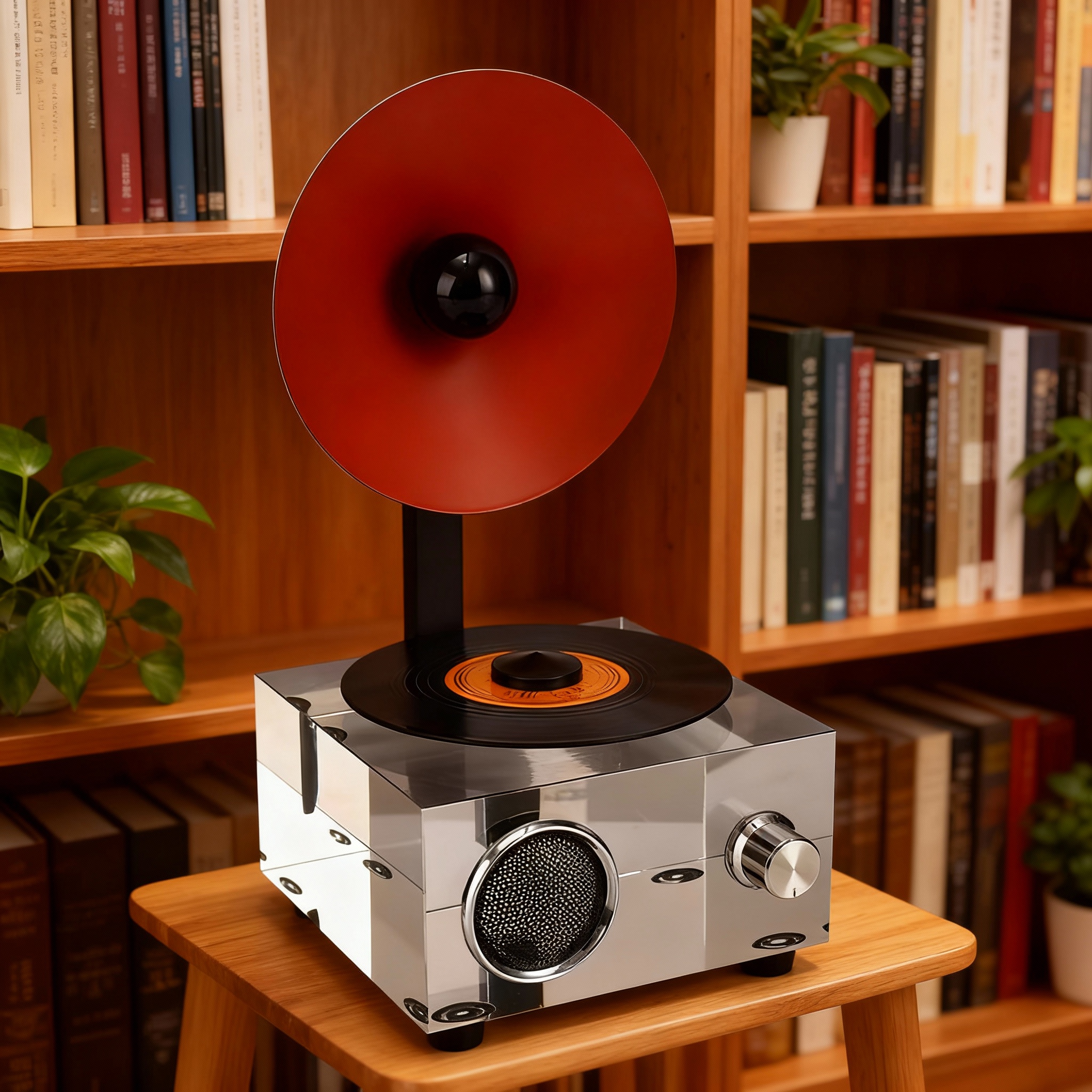 复古怀旧金属留声机桌面摆件