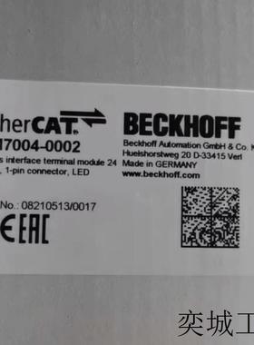 BECKHOFF 伺服总线模块EM7004-0002全新原装实物拍摄拍前议价