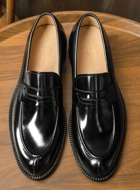 【牛皮内里】高货～～男士韩版乐福鞋商务休闲皮鞋男秀气大头男鞋