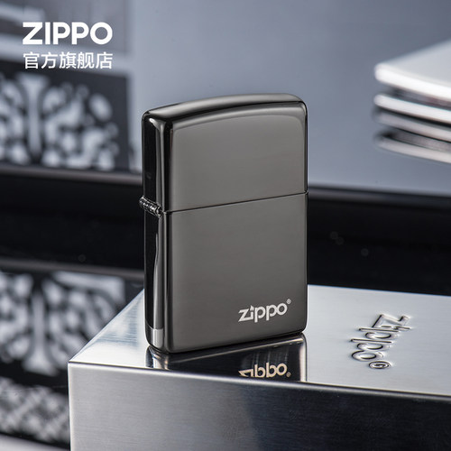 Zippo打火机之宝冰系列黑炫商标