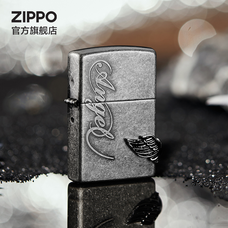 zippo官方旗舰店银色立体打火机