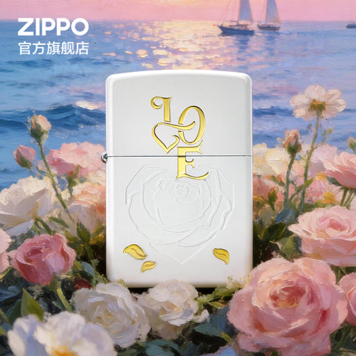 之宝正品玫瑰恋歌防风煤油打火机